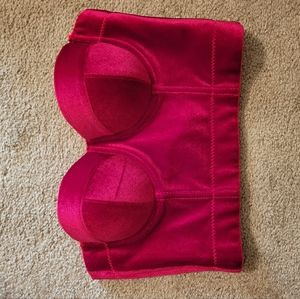 Velvet burgundy corset top